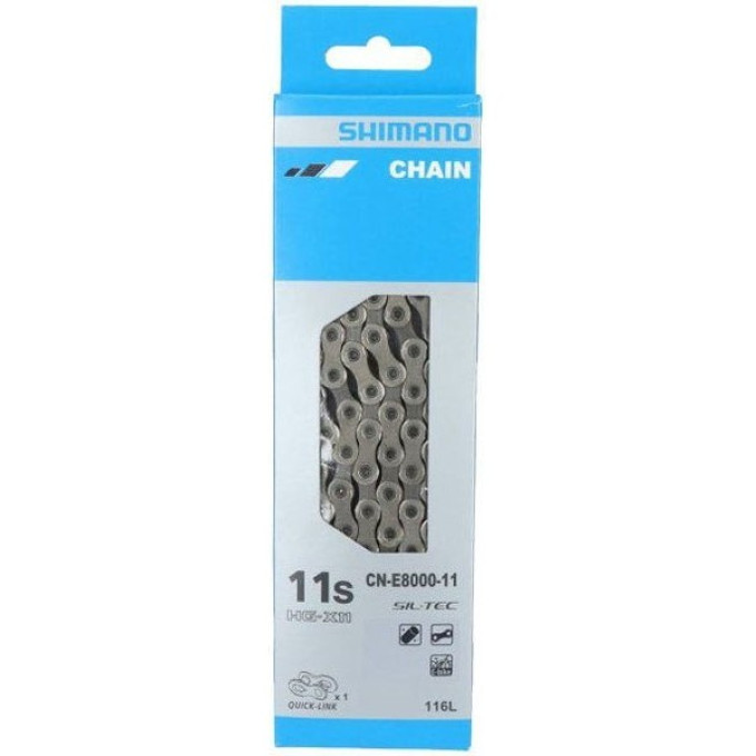 Цепь SHIMANO E8000, 11 скоростей, 138 звеньев, с ампульным пином ICNE800011138