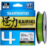 Леска плетёная SHIMANO KAIRIKI 4 PE 150 м разноцветная 0,20 мм 13,8 кг LDM54TE2020015M